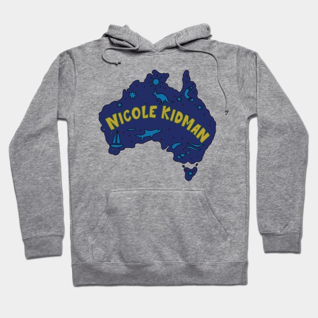 AUSSIE MAP NICOLE KIDMAN Hoodie by elsa-HD